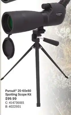 Cabela's Pursuit 20-60x60 Spotting Scope Kit offer