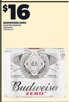 Independent City Market BUDWEISER ZERO, 12X355 ML offer