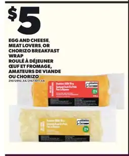 Independent City Market EGG AND CHEESE, MEAT LOVERS OR CHORIZO BREAKFAST WRAP offer