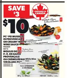 Independent City Market PC PEI MUSSELS IN PROVENCALE OR CREAMY WHITE WINE SAUCE, 907 G offer