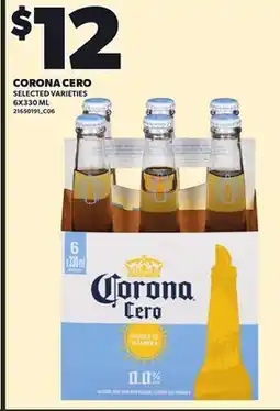 Independent City Market CORONA CERO, 6X330 ML offer