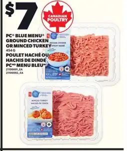 Independent City Market PC BLUE MENU GROUND CHICKEN OR MINCED TURKEY, 454 G offer