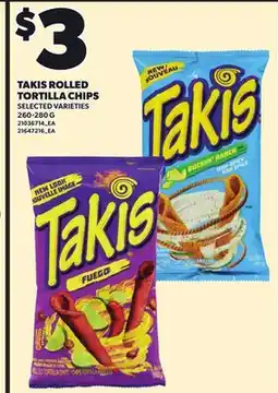 Independent City Market TAKIS ROLLED TORTILLA CHIPS, 260-280 G offer