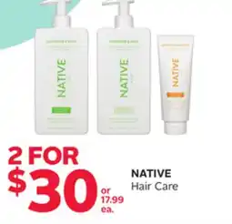 Rexall NATIVE Hair Care offer