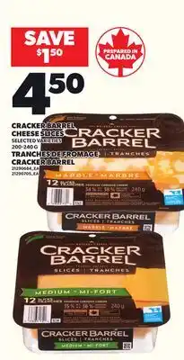 Independent City Market CRACKER BARREL CHEESE SLICES, 200-240 G offer