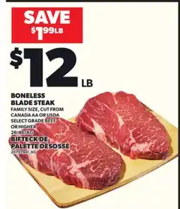 Independent City Market BONELESS BLADE STEAK offer