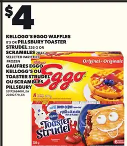 Independent City Market KELLOGG'S EGGO WAFFLES, 8'S OR PILLSBURY TOASTER STRUDEL, 326 G OR SCRAMBLES, 204 G offer