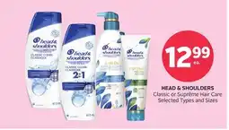 Rexall HEAD & SHOULDERS Classic or Suprême Hair Care offer