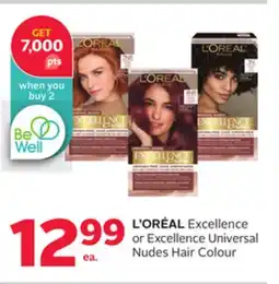 Rexall L' ORÉAL Excellence or Excellence Universal Nudes Hair Colour offer
