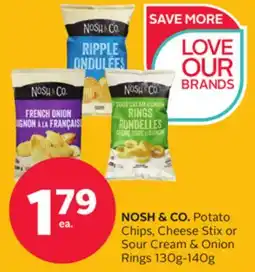 Rexall NOSH & CO. Potato Chips, Cheese Stix or Sour Cream & Onion Rings offer