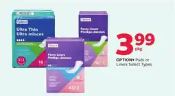 Rexall OPTION + Pads or Liners offer