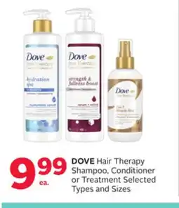 Rexall DOVE Hair Therapy Shampoo, Conditioner or Treatment offer