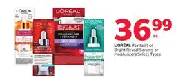 Rexall L' ORÉAL Revitalift or Bright Reveal Serums or Moisturizers offer