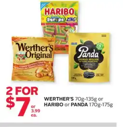 Rexall WERTHER'S 70g-135g or HARIBO or PANDA 170g-175g offer