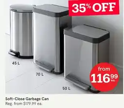 Kitchen Stuff Plus Soft-Close Garbage Can offer