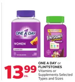 Rexall ONE A DAY or FLINTSTONES Vitamins or Supplements offer
