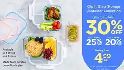 Kitchen Stuff Plus Clip It Glass Storage Container Collection offer
