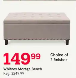 Kitchen Stuff Plus Whitney Storage Bench offer