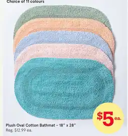 Kitchen Stuff Plus Plush Oval Cotton Bathmat-18 x 28 offer