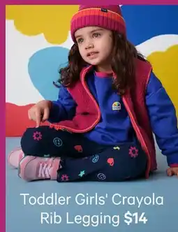 Joe Fresh Toddler Girls' Crayola Rib Legging offer