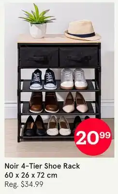 Kitchen Stuff Plus Noir 4-Tier Shoe Rack offer