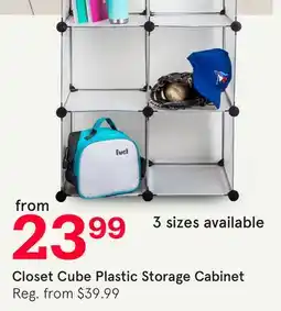 Kitchen Stuff Plus Closet Cube Plastic Storage Cabinet offer
