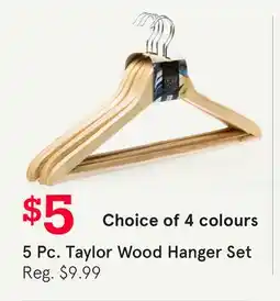 Kitchen Stuff Plus 5 Pc. Taylor Wood Hanger Set offer
