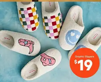Joe Fresh Graphic Slippers offer