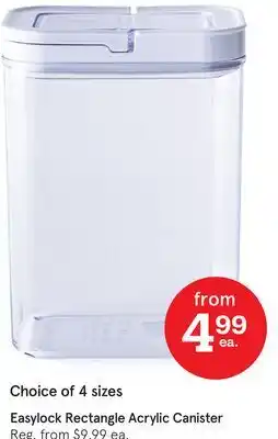 Kitchen Stuff Plus Easylock Rectangle Acrylic Canister offer