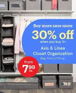 Kitchen Stuff Plus Axis & Linea Closet Organization offer
