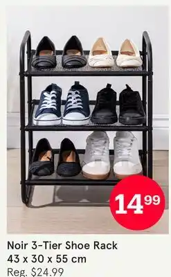 Kitchen Stuff Plus Noir 3-Tier Shoe Rack offer