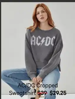 Joe Fresh AC/DC Cropped Sweatshirt offer