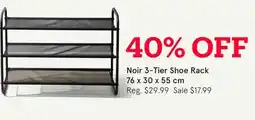 Kitchen Stuff Plus Noir 3-Tier Shoe Rack offer