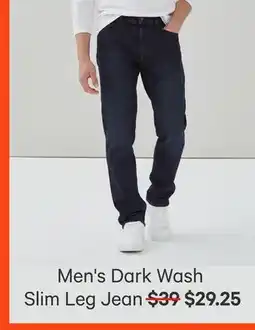 Joe Fresh Men's Dark Wash Slim Leg Jean offer