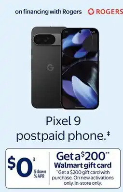 Walmart Pixel 9 Postpaid Phone offer