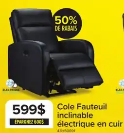 Leon's Cole Fauteuil inclinable électrique en cuir - noir offer