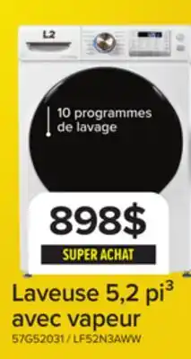 Leon's L2 Laveuse à chargement frontal 5,2 pi³ blanc LF52N3AWW offer