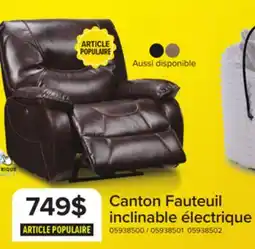 Leon's Canton Fauteuil inclinable électrique - brun foncé offer