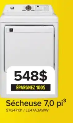 Leon's L2 Sécheuse électrique 7,0 pi³ blanc LE47A3AWW offer