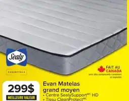 Leon's Sealy Essentials Evan moyen Matelas grand offer