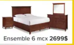 Leon's San Mateo Chambre à coucher avec rangement 6 mcx grand – étain offer