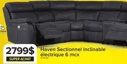 Leon's Haven Sectionnel inclinable électrique 6 mcx à double inclinaison - gris offer