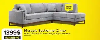 Leon's Marquis Sectionnel 2 mcx avec fauteuil allongé à droite – gris offer