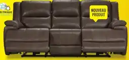 Leon's Allie Sofa inclinable électrique à double inclinaison en cuir – moka offer