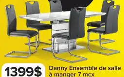 Leon's Danny Salle à manger 7 mcx avec rallonge – blanc et gris foncé offer