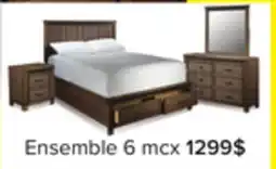 Leon's Rossco Chambre à coucher avec rangement 6 mcx grand – chêne rustique offer