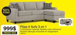 Leon's Flipp-it Sofa avec fauteuil allongé réversible - platine offer