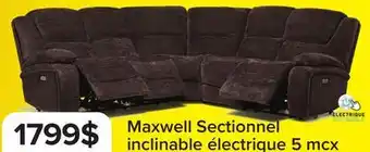 Leon's Maxwell Sectionnel inclinable électrique 5 mcx - brun offer