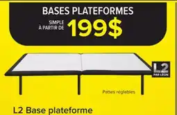 Leon's L2 Base de lit plateforme simple - blanc et noir offer