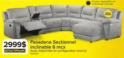 Leon's Pasadena Sectionnel inclinable 6 mcx avec fauteuil allongé à droite - gris pâle offer